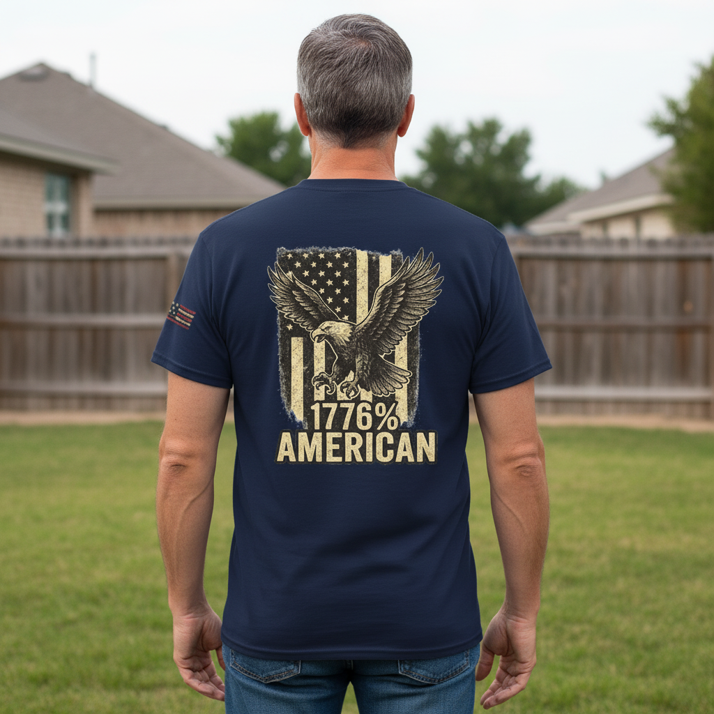 1776% American Patriotic T-Shirt – Classic Fit Cotton Tee