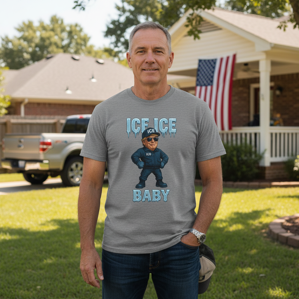 Donald Trump ICE Agent T-Shirt – Ice Ice Baby Graphic Tee